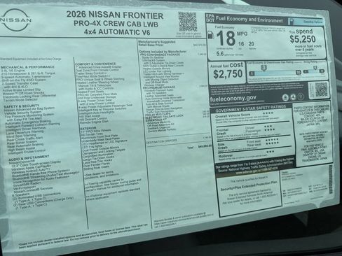 New 2026 Nissan Frontier PRO-4X w/ Pro Premium Package AWD/4WD image 35