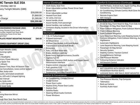 Used 2022 GMC Terrain SLE w/ Driver Convenience Package AWD/4WD image 3