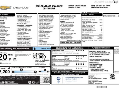 Used 2023 Chevrolet Silverado 1500 Custom image 3