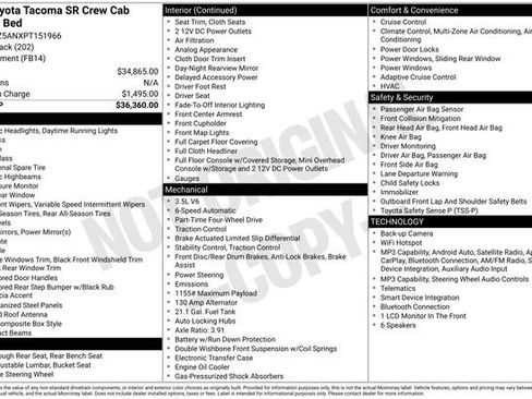 Used 2023 Toyota Tacoma SR AWD/4WD image 14