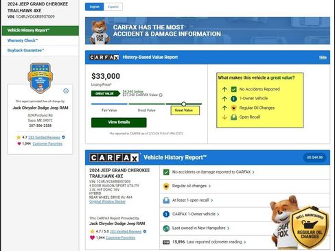 Used 2024 Jeep Grand Cherokee Trailhawk w/ Luxury Tech Group III image 11