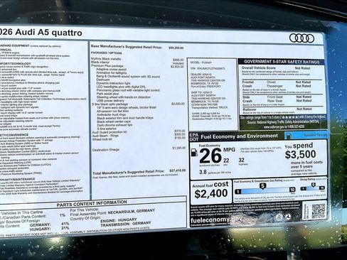 New 2026 Audi A5 2.0T Premium Plus AWD/4WD image 19