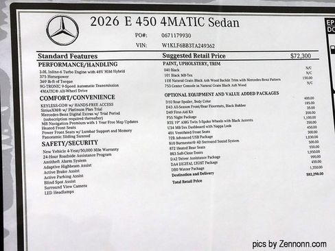 New 2026 Mercedes-Benz E 450 E 450 image 27