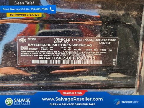 Used 2015 BMW 335i xDrive Sedan AWD/4WD image 16