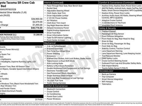 Used 2024 Toyota Tacoma SR w/ SR Upgrade Package AWD/4WD image 2