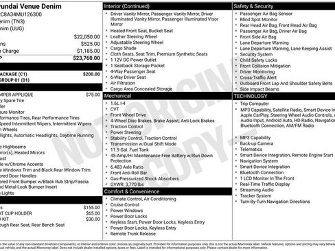 Used 2021 Hyundai Venue w/ Cargo Package FWD image 14