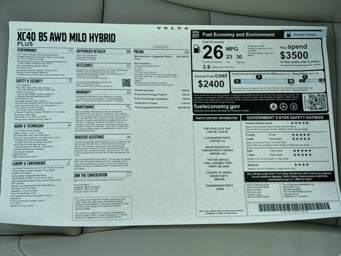New 2026 Volvo XC40 B5 Plus w/ Protection Package Premier image 32