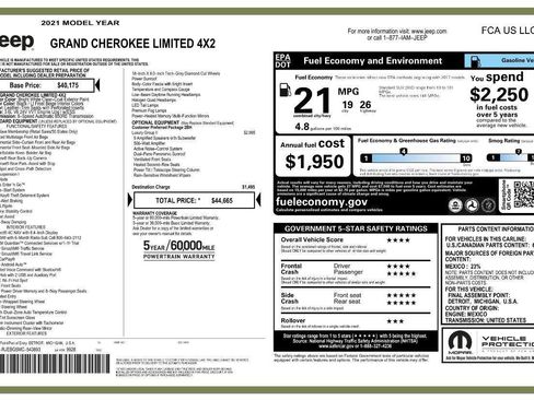 Used 2021 Jeep Grand Cherokee Limited w/ Luxury Group II image 2