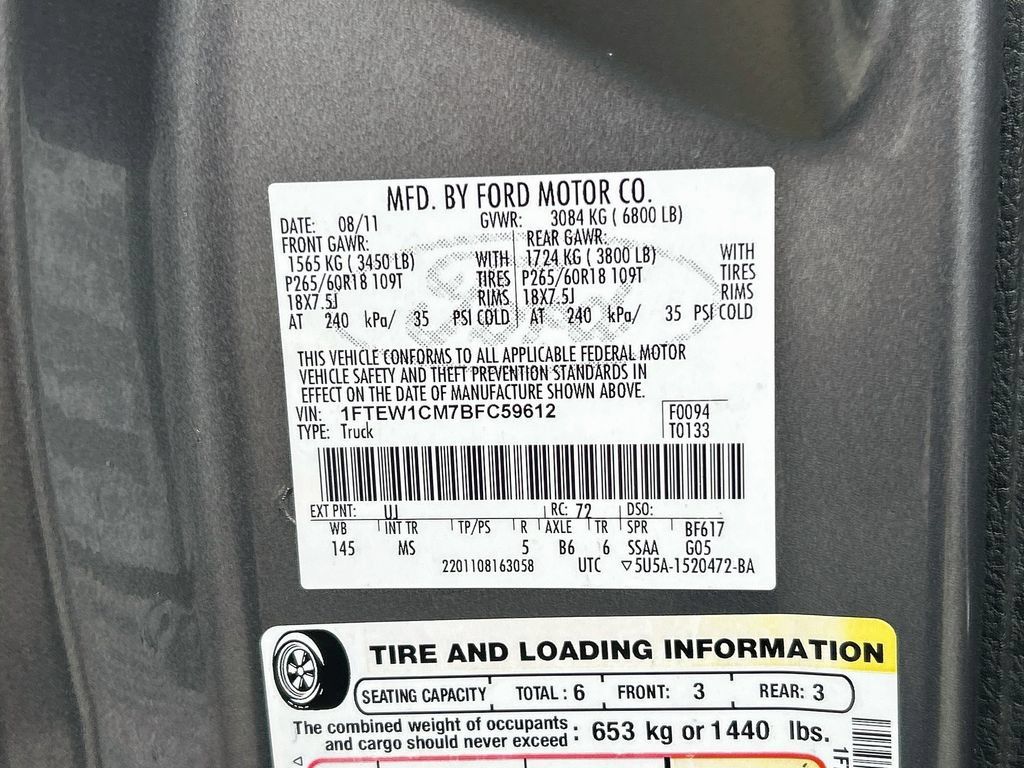 Used 2011 Ford F150 XLT w/ XLT Chrome Pkg RWD image 28