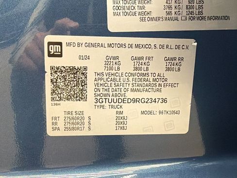 Used 2024 GMC Sierra 1500 SLT w/ SLT Premium Plus Package image 46