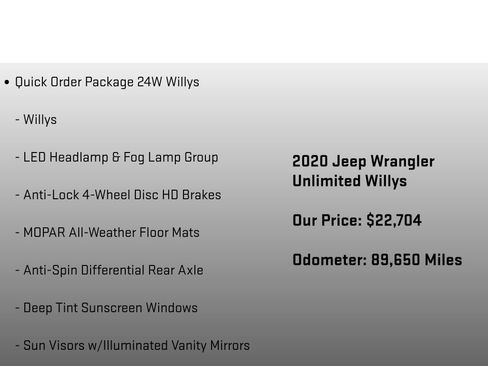 Used 2020 Jeep Wrangler Unlimited Sport AWD/4WD image 6