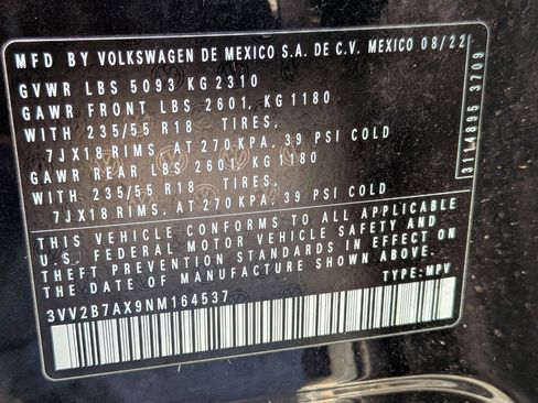 Used 2022 Volkswagen Tiguan SE image 41