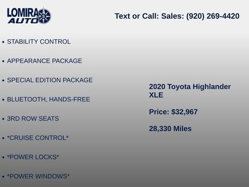 Used 2020 Toyota Highlander XLE AWD/4WD image 6