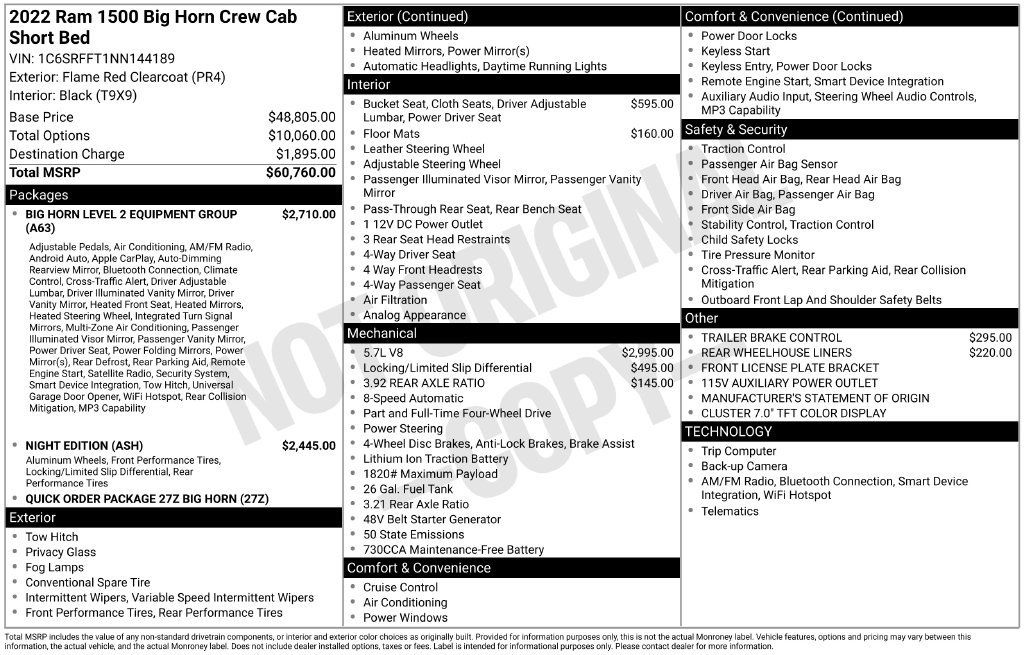 Used 2022 RAM 1500 Big Horn AWD/4WD image 10