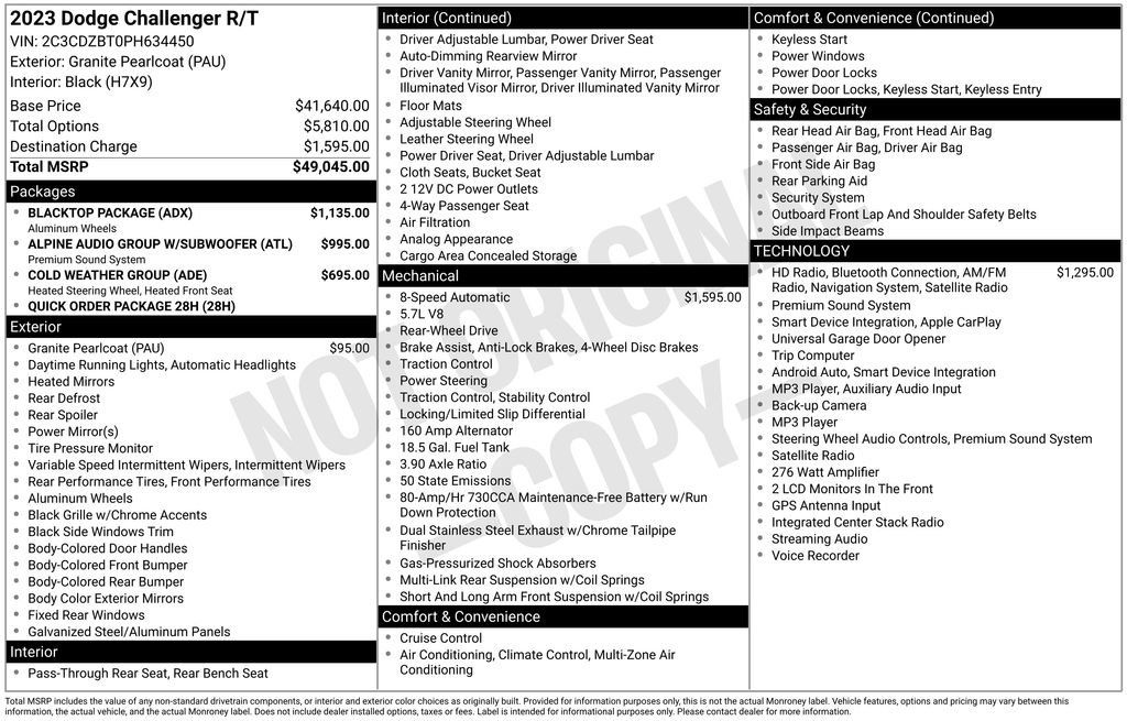 Used 2023 Dodge Challenger R/T w/ Blacktop Package RWD image 30