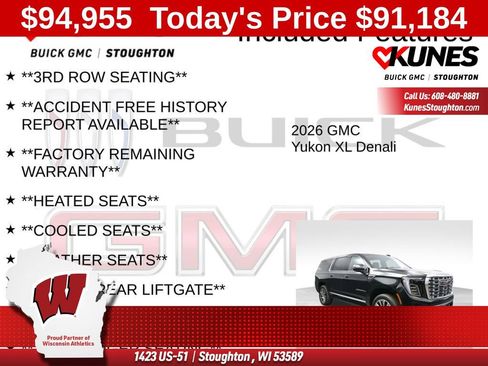 New 2026 GMC Yukon XL Denali w/ Sun & Power Step Package AWD/4WD image 5