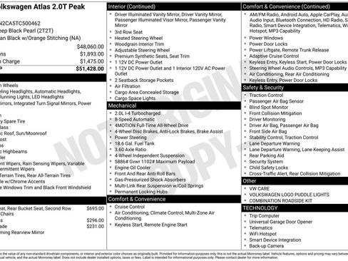 Certified 2026 Volkswagen Atlas Peak Edition AWD/4WD image 34
