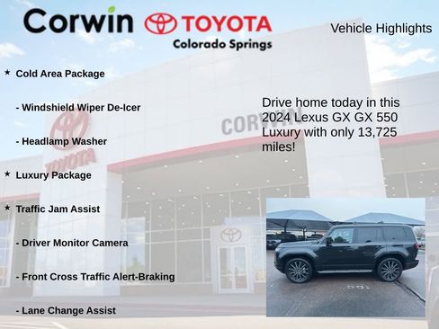 Used 2024 Lexus GX 550 w/ Accessory Package (2T) image 7
