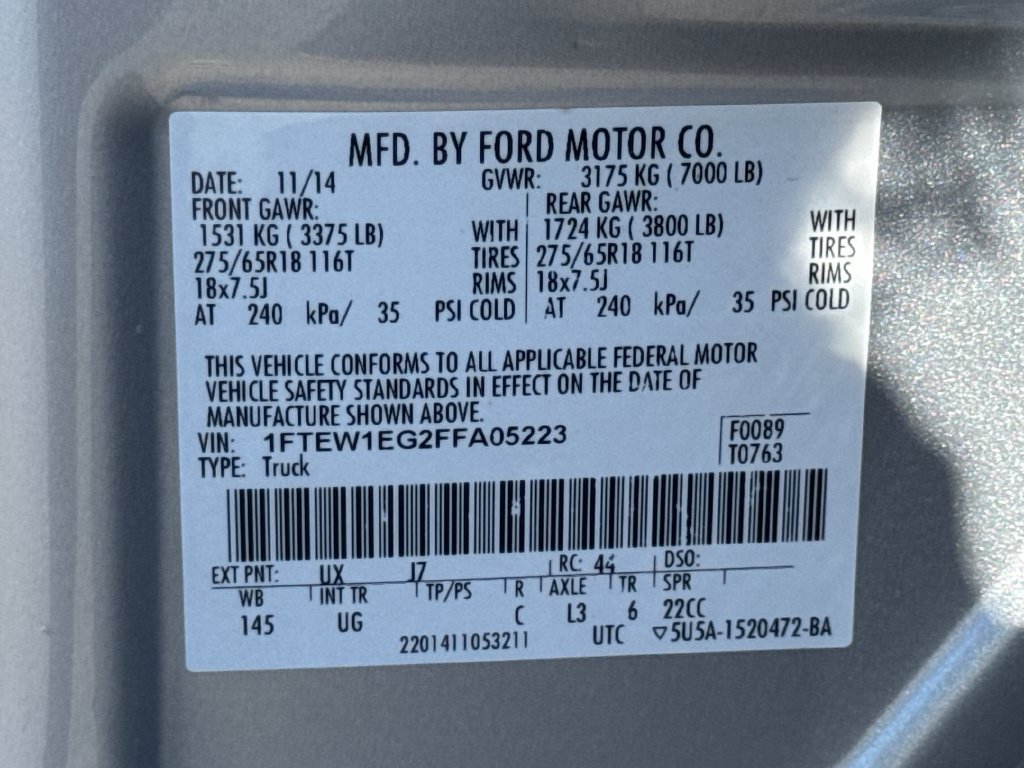 Used 2015 Ford F150 XLT w/ Equipment Group 302A Luxury AWD/4WD image 29