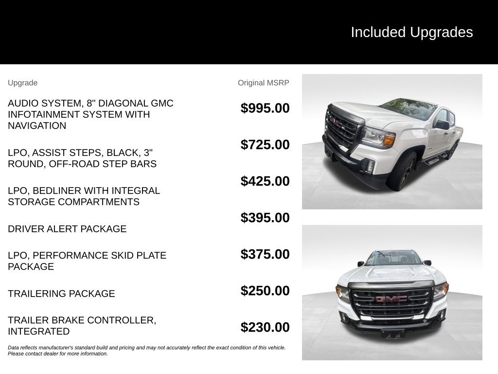 Used 2021 GMC Canyon AT4 w/ Driver Alert Package AWD/4WD image 2