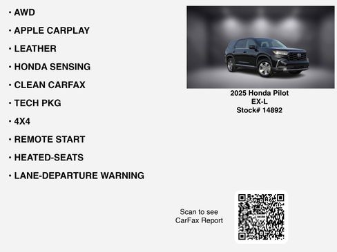 Used 2025 Honda Pilot EX-L image 7