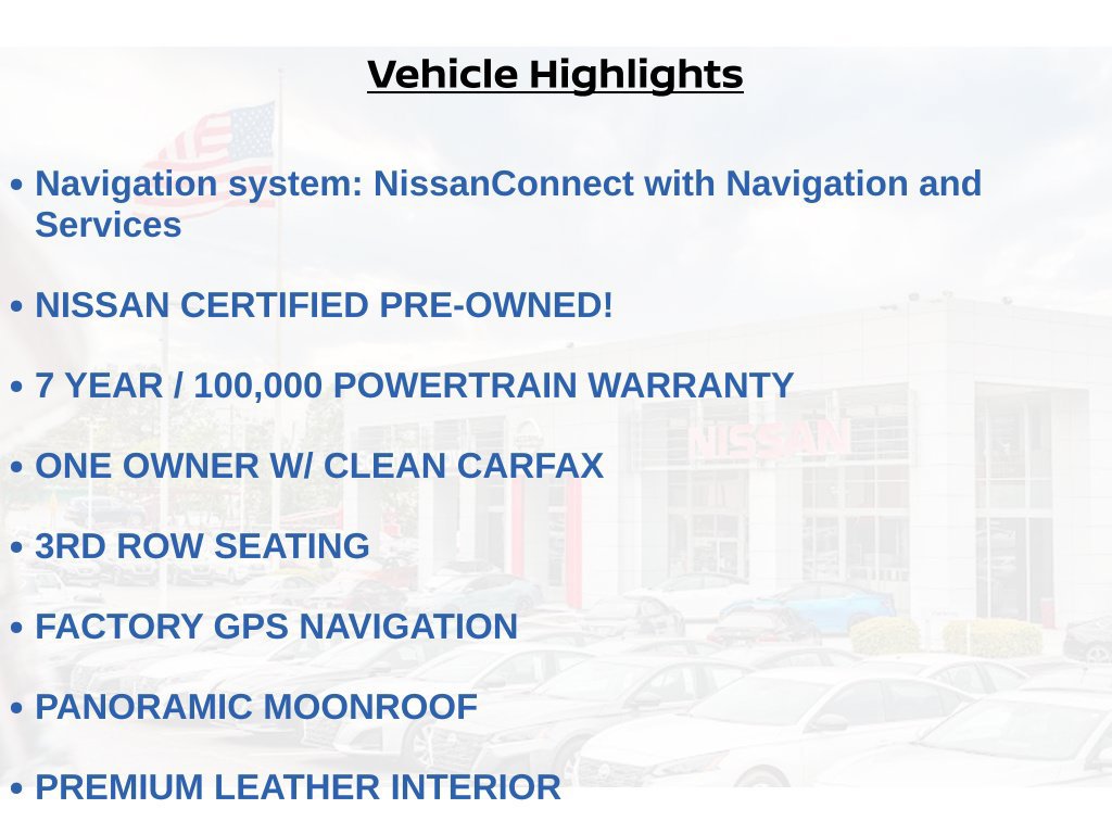 Certified 2024 Nissan Pathfinder Platinum w/ Cargo Package FWD image 11