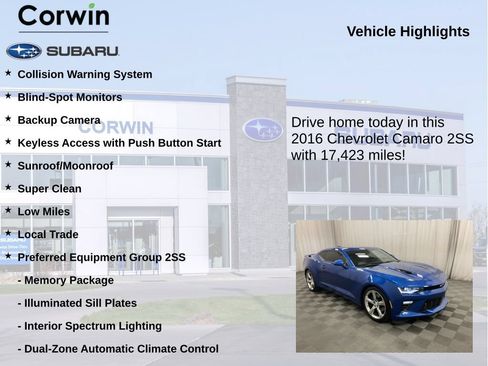 Used 2016 Chevrolet Camaro SS RWD image 6