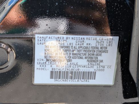 New 2025 Nissan Versa SV w/ Trunk Package image 32