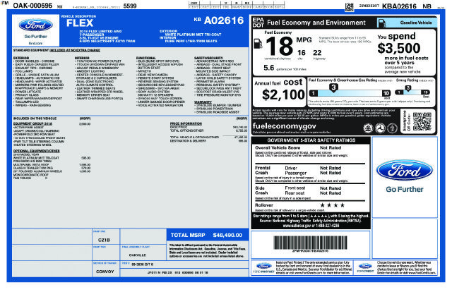 Used 2019 Ford Flex Limited w/ Equipment Group 301A AWD/4WD image 33