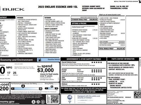 Used 2023 Buick Enclave Essence w/ Experience Buick Package AWD/4WD image 3