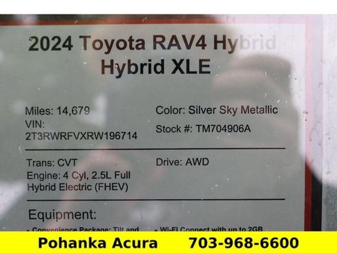 Used 2024 Toyota RAV4 XLE w/ Convenience Package AWD/4WD image 37