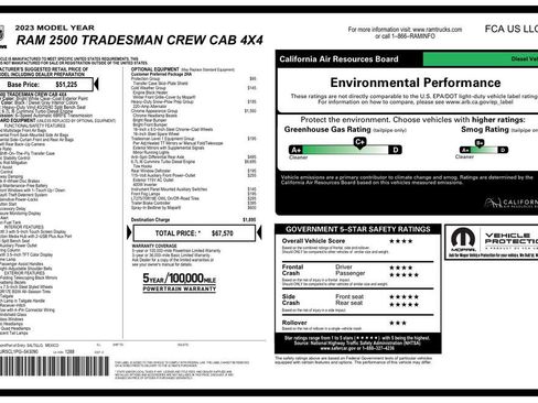 Used 2023 RAM 2500 Tradesman w/ Chrome Appearance Group AWD/4WD image 1