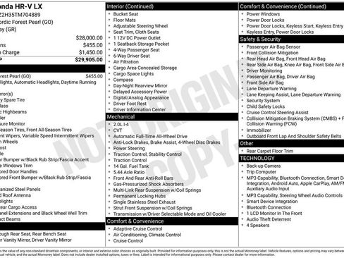Certified 2026 Honda HR-V LX image 19