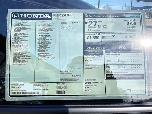 New 2026 Honda HR-V EX-L image 21