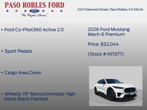 New 2026 Ford Mustang Mach-E Premium w/ Sport Appearance Package RWD image 18