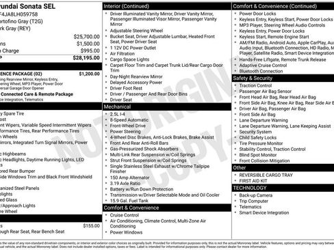 Used 2020 Hyundai Sonata SEL w/ Convenience Package image 2