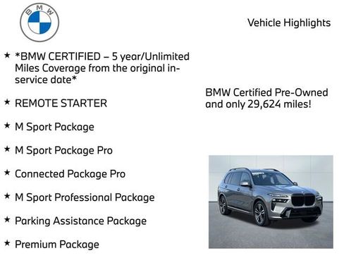 Certified 2025 BMW X7 xDrive40i w/ M Sport Package AWD/4WD image 11