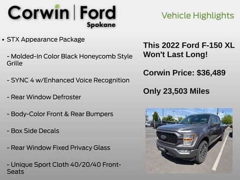 Used 2022 Ford F150 XL w/ STX Appearance Package AWD/4WD image 6