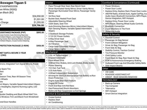 Used 2023 Volkswagen Tiguan S w/ Driver Assistance Package image 39