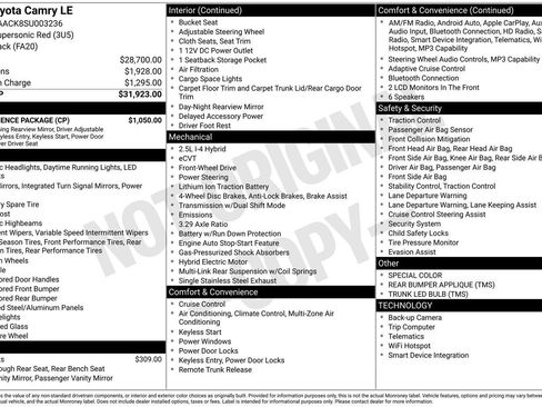 Used 2025 Toyota Camry LE w/ Convenience Package FWD image 31