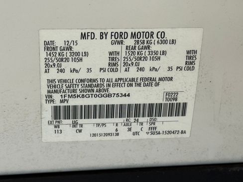 Used 2016 Ford Explorer Sport w/ Equipment Group 401A image 21
