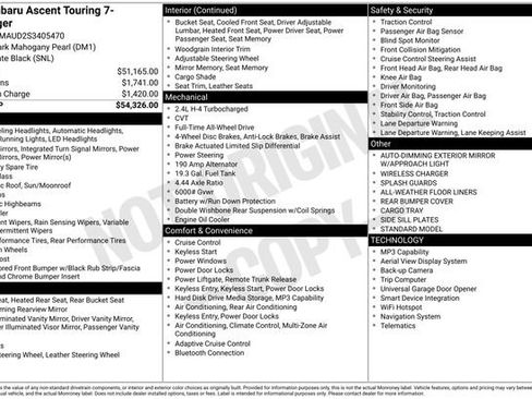 Certified 2025 Subaru Ascent Touring AWD/4WD image 6
