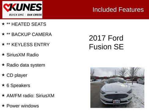 Used 2017 Ford Fusion SE w/ Equipment Group 201A image 2