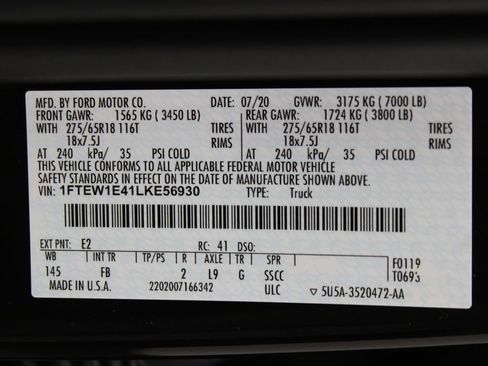 Used 2020 Ford F150 XLT w/ Equipment Group 302A Luxury AWD/4WD image 65