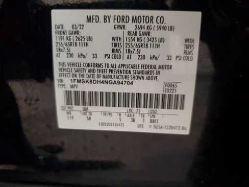 Used 2022 Ford Explorer XLT w/ Equipment Group 202A AWD/4WD image 31