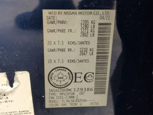 Used 2021 Nissan Murano Platinum image 38