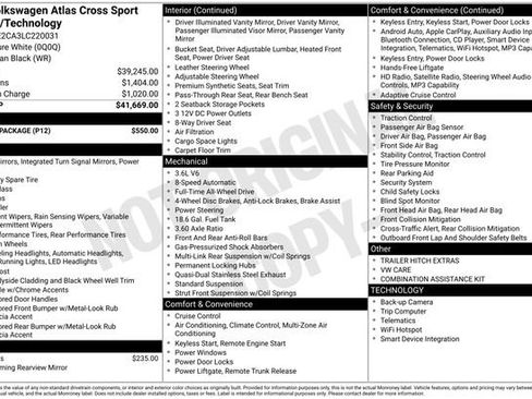 Used 2020 Volkswagen Atlas Cross Sport SE w/ Towing Package image 51