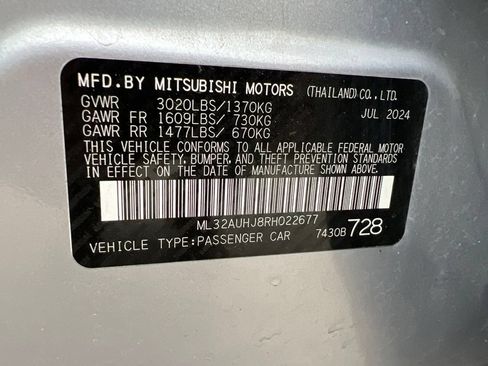 Used 2024 Mitsubishi Mirage ES FWD image 28