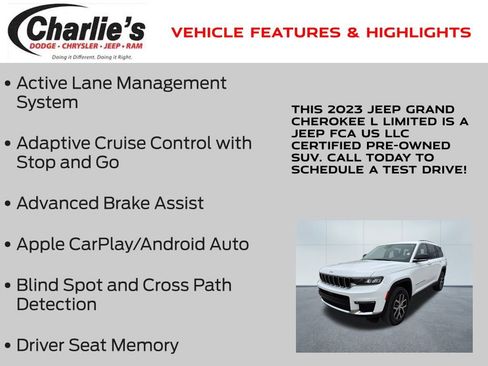 Certified 2023 Jeep Grand Cherokee L Limited image 7