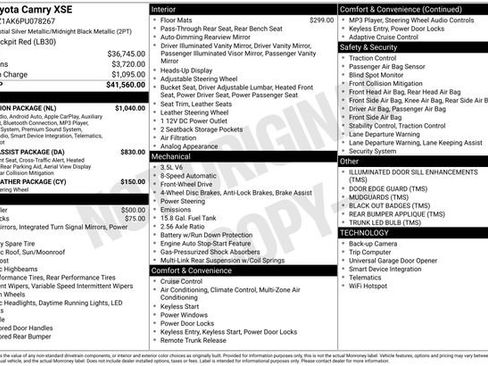 Certified 2023 Toyota Camry XSE w/ Navigation Package image 37